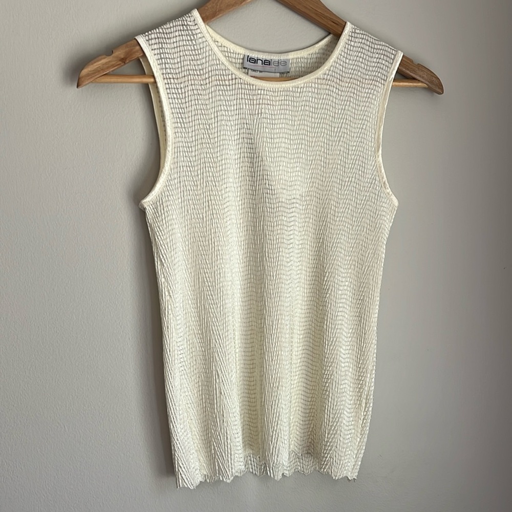 LanaLee Ivory Sleevless Dress Top Women's Size Small NWT